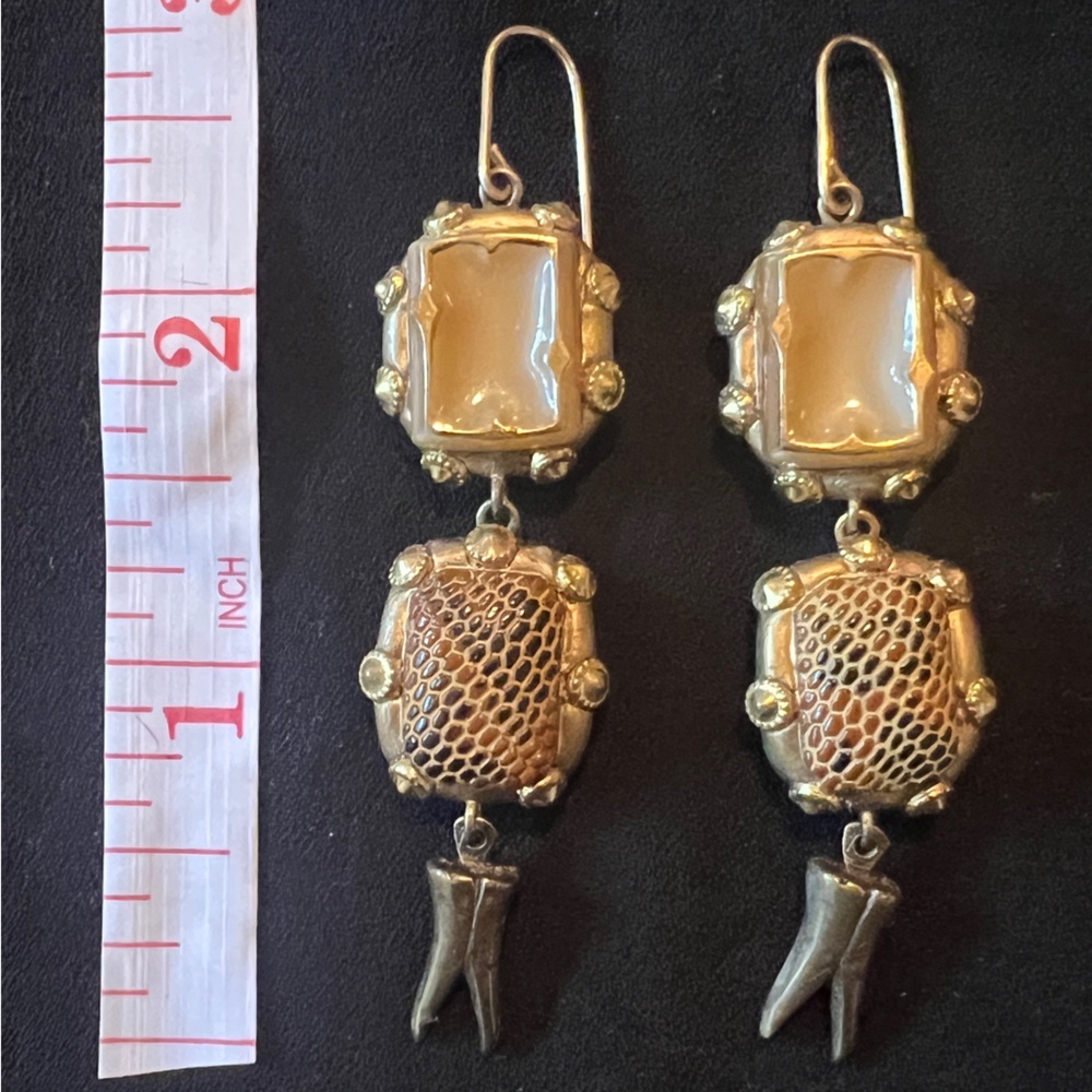 Hanging earrings by Designer Richard Minadeo